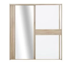 Armoire Alto 221cm, 2 Portes & Miroir - Chêne Sonoma -Magasin De Meubles 2 CURTYS CH1Y MH1Y 5 1H1Y220 01 fbe4
