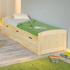 Lit Banquette Gigogne Thomas 90x200 - Nature