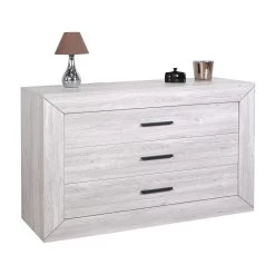 Commode Neal 130cm à 3 Tiroirs - Chêne Gris -Magasin De Meubles 3102000099231 E NEVA93 COMMODE 22 17CF1403 HD a676