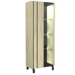 Vitrine Rufus 73cm à 1 Porte - Chêne -Magasin De Meubles 3102000108209 Q1 RUSH 4405 VITRINE 1PG N01 18SB4010 dc12