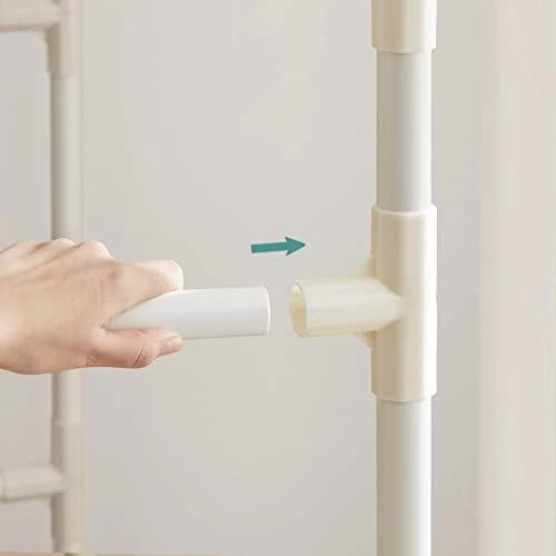 Songmics Porte-vêtements | 88x44x154cm | Fer/tissu/plastique 2 Songmics Porte-vêtements | 88x44x154cm | Fer/tissu/plastique – Image 2