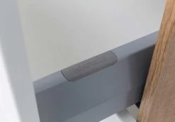 Meuble Lavabo Gene 60cm 2 Tiroirs - Chêne Wotan/gris Clair Mat -Magasin De Meubles 332.1.8133 8c 433d