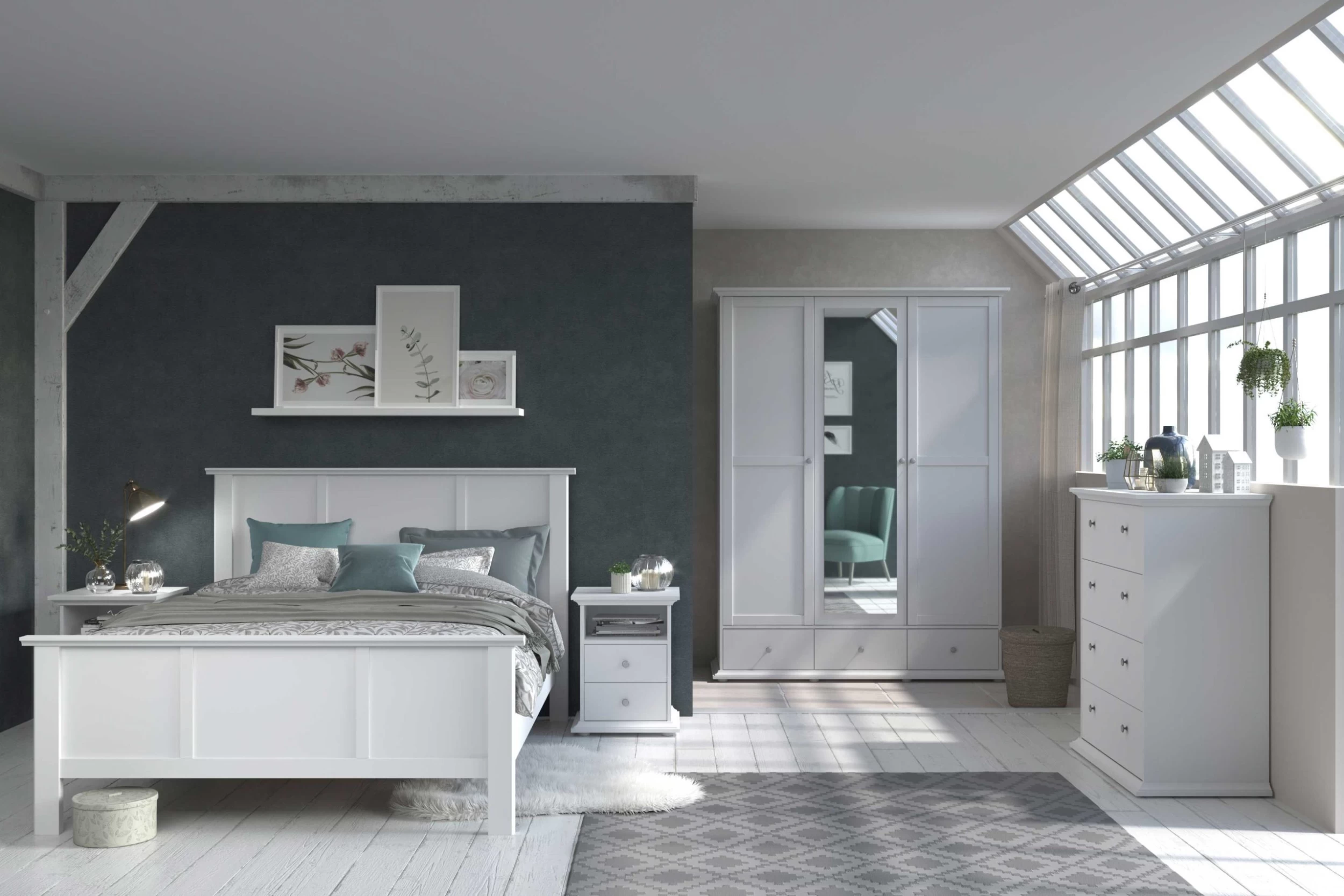 Commode Morgane 4 Tiroirs - Blanc 2 Commode Morgane 4 Tiroirs - Blanc – Image 2