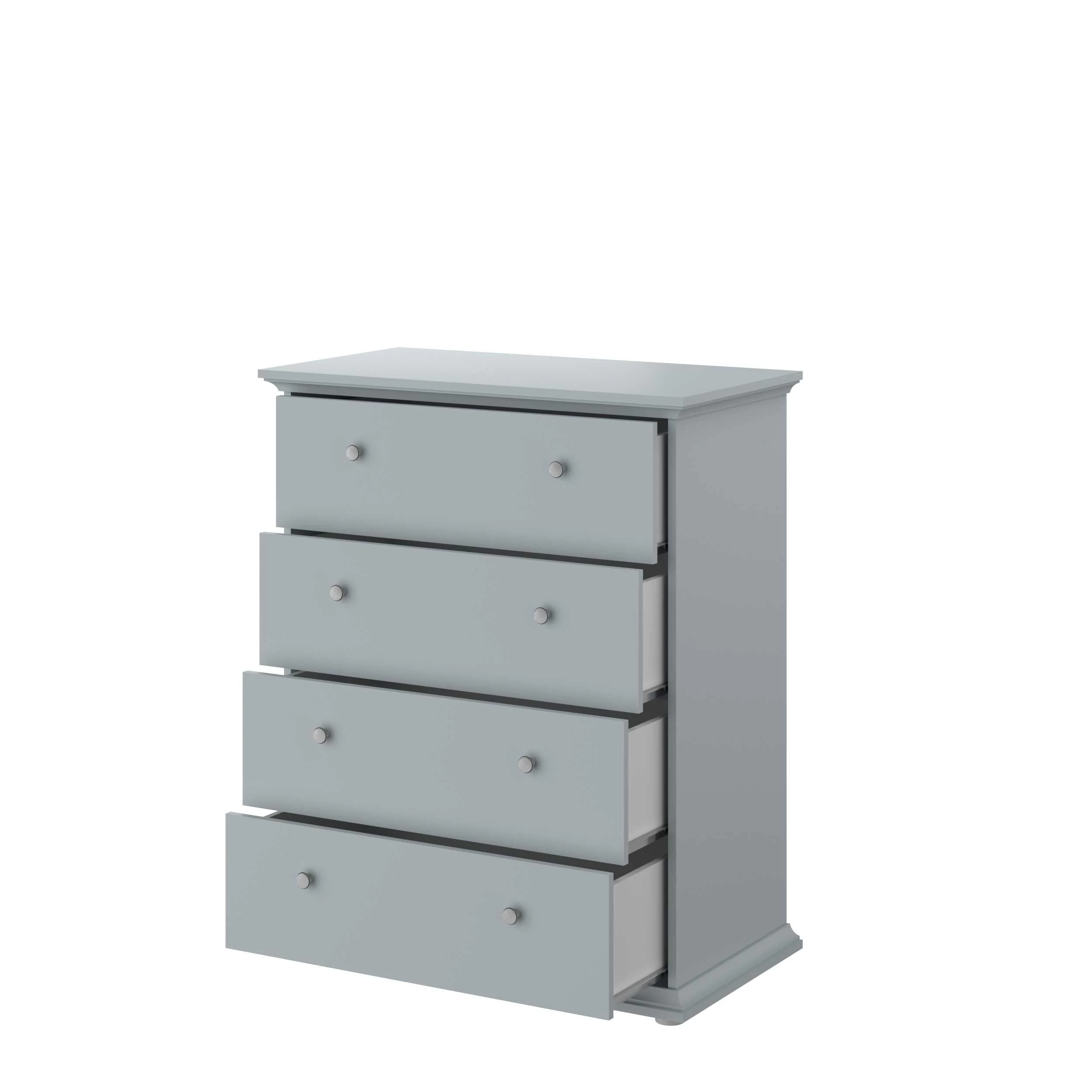Commode Morgane 4 Tiroirs - Gris 5 Commode Morgane 4 Tiroirs - Gris – Image 5