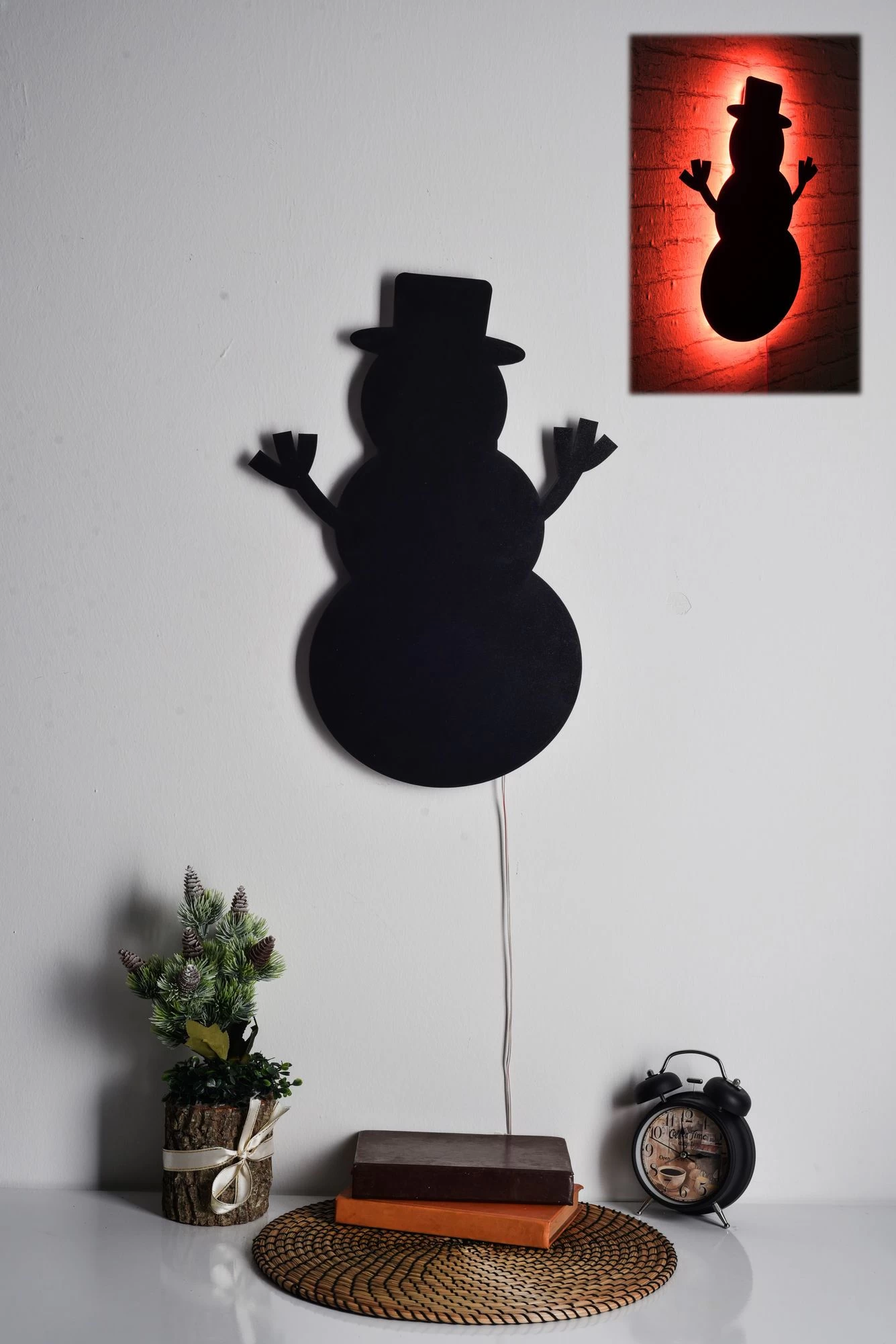 Firewood" éclairage LED | Base Noire | 60 LEDs | 25x35cm | Rouge 1 Firewood" éclairage LED | Base Noire | 60 LEDs | 25x35cm | Rouge