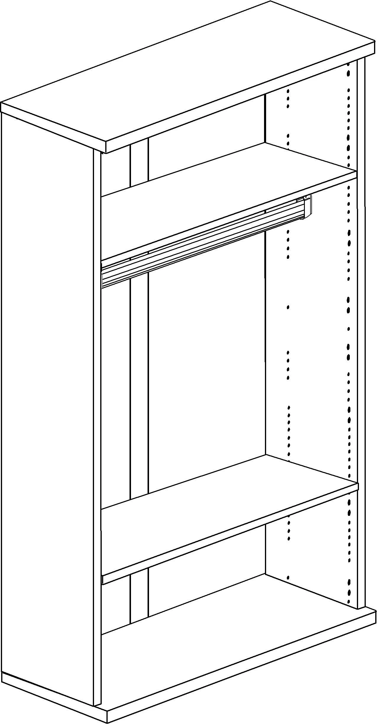 Armoire Bo0 Avec 2 étagères, Tringle à Vêtements Et Poignée De Porte En Forme De Lune - Pin/blanc 2 Armoire Bo0 Avec 2 étagères, Tringle à Vêtements Et Poignée De Porte En Forme De Lune - Pin/blanc – Image 2