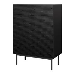 Chiffonnier Selma 80cm Avec 5 Tiroirs - Noir -Magasin De Meubles 4120170229000f b 836f