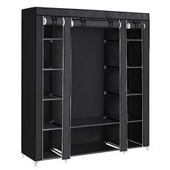 Songmics Armoire Portable, Placard Pliable, 150x45x175 Cm, Noir -Magasin De Meubles 41s90iXSTmL. SL500 4bca