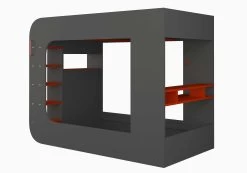 Lit Mezzanine Graham Avec Bureau Gamer 120x200cm - Anthracite/rouge 15 Lit Mezzanine Graham Avec Bureau Gamer 120x200cm - Anthracite/rouge -Magasin De Meubles 5000 101 bd86