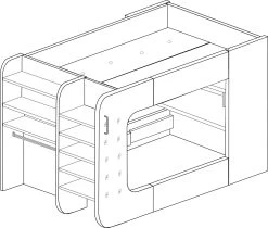 Lit Mezzanine Graham Avec Bureau Gamer 120x200cm - Anthracite/rouge 13 Lit Mezzanine Graham Avec Bureau Gamer 120x200cm - Anthracite/rouge -Magasin De Meubles 5000 250 2b0f