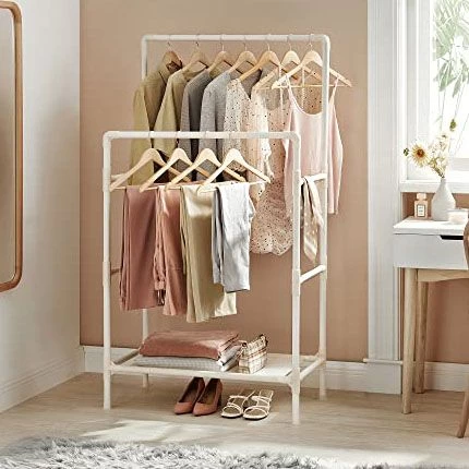 Songmics Porte-vêtements | 88x44x154cm | Fer/tissu/plastique 1 Songmics Porte-vêtements | 88x44x154cm | Fer/tissu/plastique