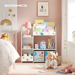 Songmics Rangement De Jouets Pour Enfants Avec Tiroirs En Tissu Et Sac D'accessoires