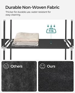 Songmics Armoire Portable, Placard Pliable, 150x45x175 Cm, Noir -Magasin De Meubles 51I98Am5IzL. SL500 110f