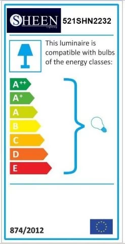 Lampe De Table Sheen | Corps En Métal | 26x43cm | 55cm Hauteur -Magasin De Meubles 521SHN2232 20 208 259b