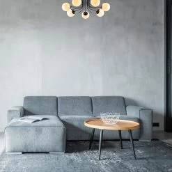 Lustre Noir Brillant - Corps En Métal - 90 Cm De Diamètre -Magasin De Meubles 521SHN3436 20 202 fe77