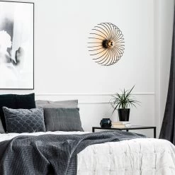 Lampe Murale Noor" | 16x56 Cm | Corps En Métal | Noir