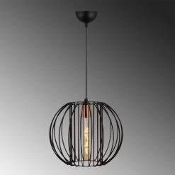 Lustre Moderne Et épuré | Corps En Fer | 33 Cm De Diamètre | Hauteur Réglable | Bronze Noir -Magasin De Meubles 527ABY1776 20 204 0fb5