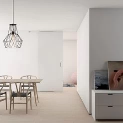 Lustre Nitid, 50 Cm De Diamètre, 148 Cm De Hauteur, Noir