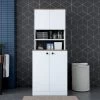 Armoire Moderne Pour Lave-linge En Noyer Blanc
