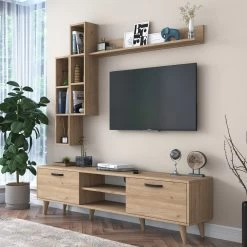 Wren" Meuble TV | Largeur 180 Cm | Couleur Noyer