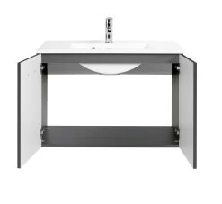 Meuble Vasque Bobbi 80cm Avec 2 Portes Et Vasque Céramique - Graphite/gris Brillant 8 Meuble Vasque Bobbi 80cm Avec 2 Portes Et Vasque Céramique - Graphite/gris Brillant -Magasin De Meubles 552.2161 2 27c6