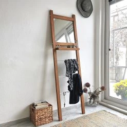 Locelso Hall Stand | 100% Pine Solid Wood | Walnut