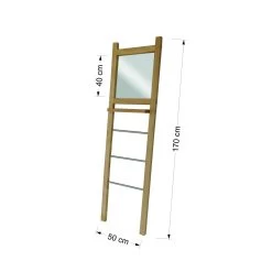 Locelso Hall Stand En Bois De Pin | Chêne | Hauteur 170 Cm | Miroir -Magasin De Meubles 552NOS1214 20 2011 deb9
