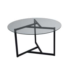 Table Basse En Métal 6mm | 100% Verre Trempé | Noir Transparent -Magasin De Meubles 552NOS1411 20 207 e571