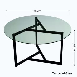 Table Basse En Métal 6mm | 100% Verre Trempé | Noir Transparent -Magasin De Meubles 552NOS1411 20 209 8fd0