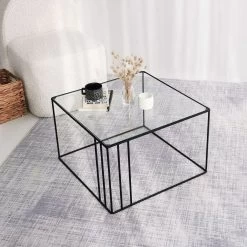 Locelso" Table Basse | 100% Verre Trempé | Noir 15 Locelso" Table Basse | 100% Verre Trempé | Noir -Magasin De Meubles 552NOS1424 20 202 5b83