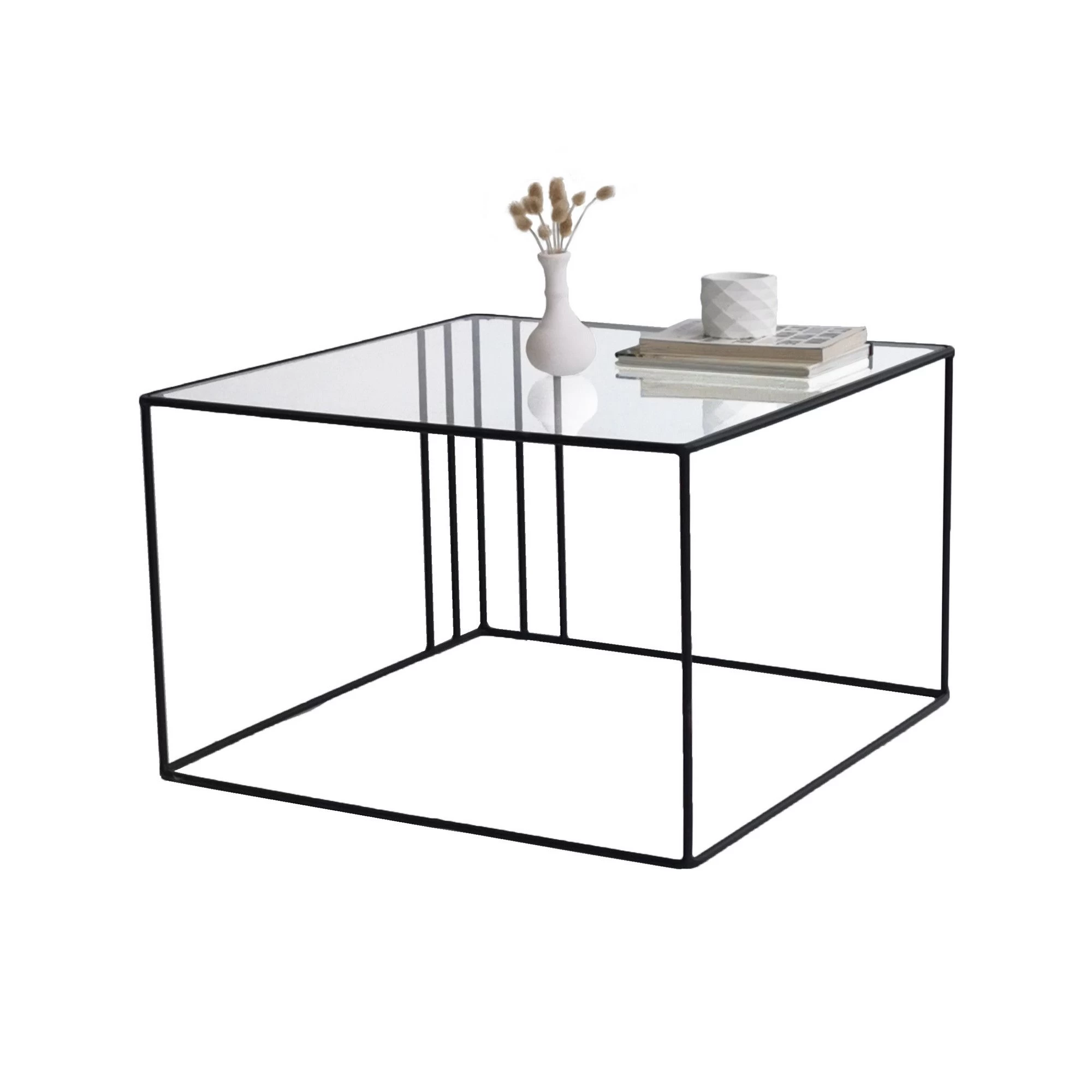 Locelso" Table Basse | 100% Verre Trempé | Noir 5 Locelso" Table Basse | 100% Verre Trempé | Noir – Image 5