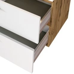Meuble Lavabo Sefa 60cm 2 Tiroirs - Chêne/blanc -Magasin De Meubles 559.3193 8a f5b5