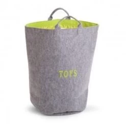 Childhome Sac à Jouets En Feutre Rond - Gris/vert
