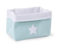 Childhome Panier En Toile 32x20x20 - Bleu Menthe