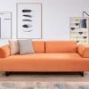 Canapé-lit 3 Places" | Confort Et Design Unique | Saumon | Tissu 100% Polyester