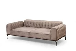 Canapé-lit 3 Places | Confort Et Style En Crème | Tissu 100% Polyester -Magasin De Meubles 560ARE1341 20 207 82e9