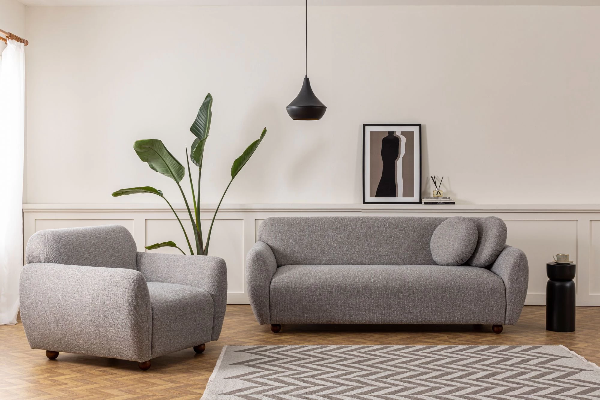 Canapé 3 Places Confortable Et Chic | Structure En Bois De Hêtre | Tissu Polyester | 223x83x86 Cm 7 Canapé 3 Places Confortable Et Chic | Structure En Bois De Hêtre | Tissu Polyester | 223x83x86 Cm – Image 7