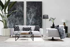 Canapé-lit 3 Places Ultimate Comfort" - Cadre En Bois De Hêtre, Tissu 100% Polyester - Couleur Grise -Magasin De Meubles 560ARE1710 20 202 44dc