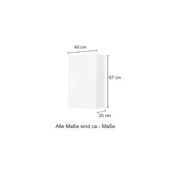 Armoire Murale Kornel/Luna 40cm 1 Porte - Gris Graphite/chêne -Magasin De Meubles 566.3164 5 e509