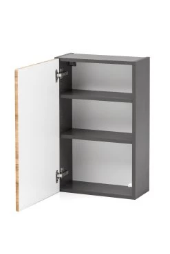 Armoire Murale Kornel/Luna 40cm 1 Porte - Gris Graphite/chêne -Magasin De Meubles 566.3183 2b ebc7