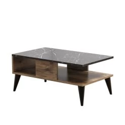 Table Basse Nettie-bois De Noyer/marbre -Magasin De Meubles 566BMS2501 2 5f5d