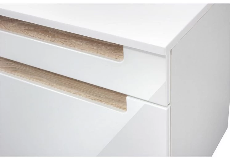 Meuble Lavabo Siena 80cm - Blanc/brun – Image 2