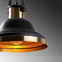 Lustre En Métal Tatum | 30x30cm | Hauteur : 136cm | Noir -Magasin De Meubles 584TTM1111 20 207 3242