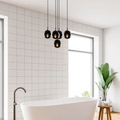 Tatum Chandelier | Fumée Noire | Corps En Métal | Capuchon En Verre -Magasin De Meubles 584TTM1168 20 203 afd2