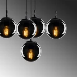 Tatum Chandelier | Fumée Noire | Corps En Métal | Capuchon En Verre -Magasin De Meubles 584TTM1168 20 208 09be