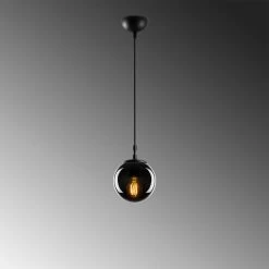 Lustre Tatum | 15x15 Cm | 110 Cm De Hauteur | Noir Fumée -Magasin De Meubles 584TTM1170 20 206 6ebd