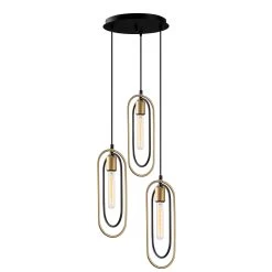 Lustre Tatum | 38x38 Cm | Hauteur Réglable | Noir Or -Magasin De Meubles 584TTM1191 20 202 5791
