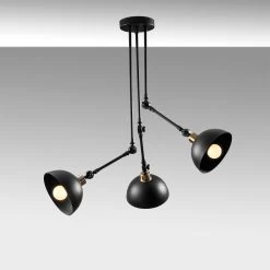 Tatum Chandelier | Corps En Métal Noir | 90x90 Cm | IP20 -Magasin De Meubles 584TTM1439 20 206 dcc7