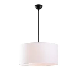 Lustre Tatum" - Corps En Métal, Capuchon En Tissu - Hauteur Réglable - Blanc -Magasin De Meubles 584TTM1477 20 202 1aed