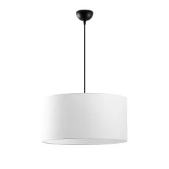 Lustre Tatum" - Corps En Métal, Capuchon En Tissu - Hauteur Réglable - Blanc -Magasin De Meubles 584TTM1477 20 204 b9b1